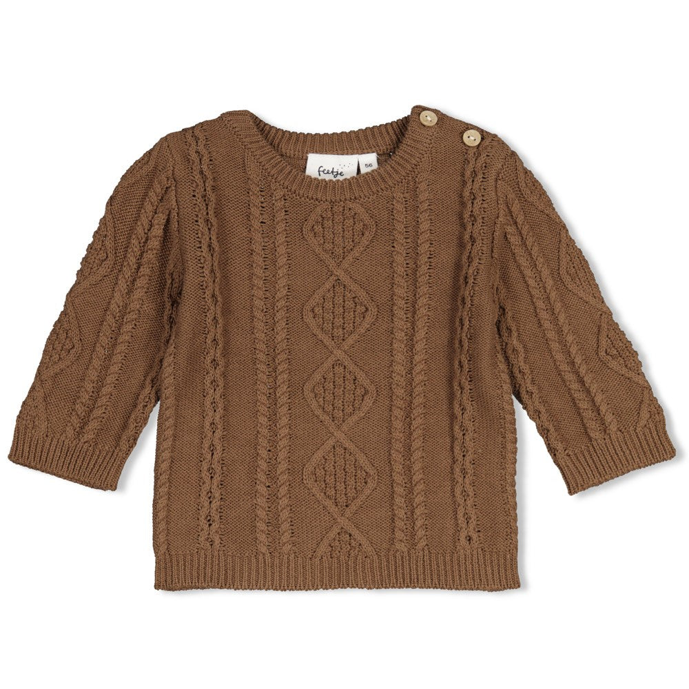 Sweater gebreid cable-knit - The Knits, Feetje