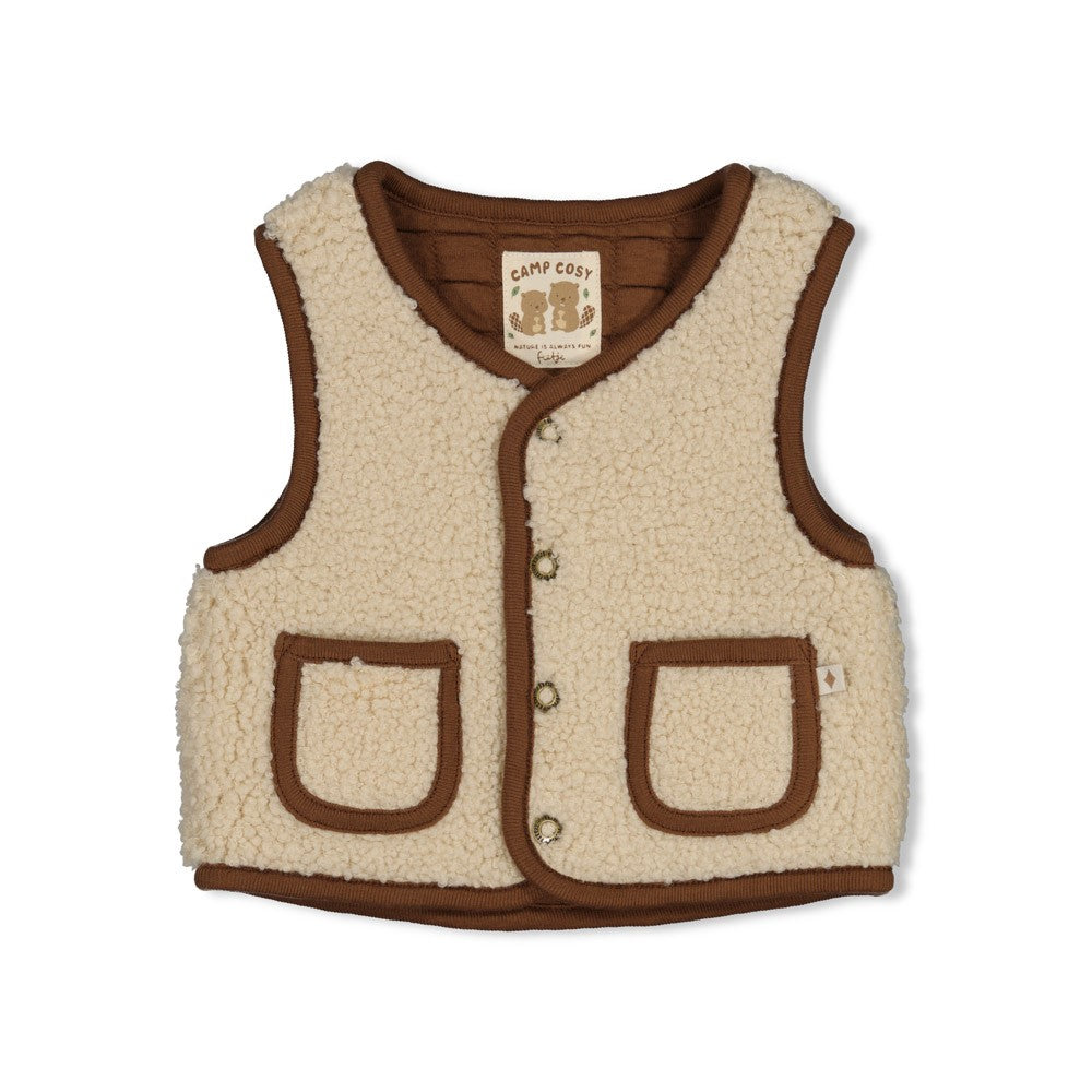 Omkeerbaar teddy gilet - Tiny Timber Tales, Feetje