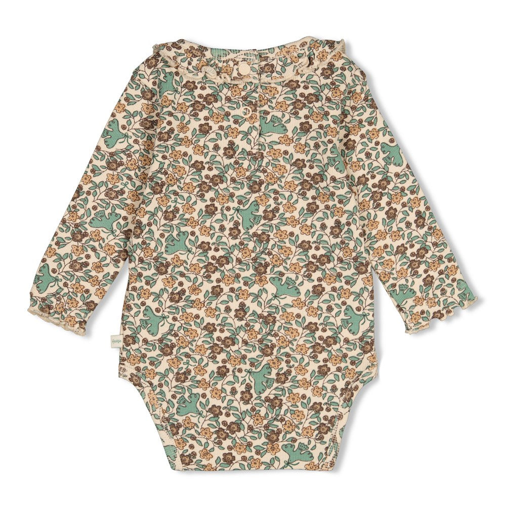 Romper rib AOP - Lucky Bloombird, Feetje
