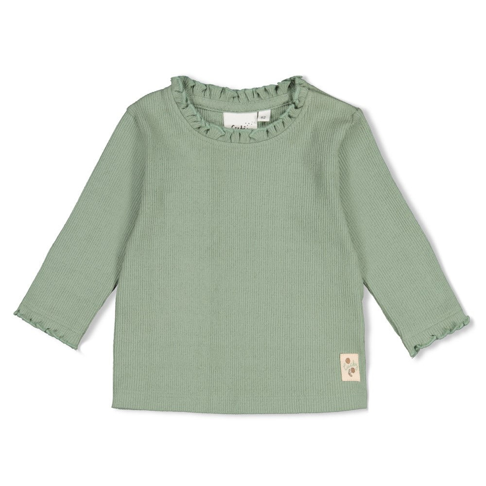 Longsleeve pointelle rib - Lucky Bloombird, Feetje