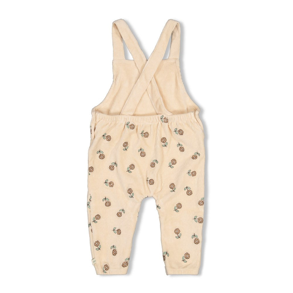 Tuinbroek velours rib met borduursels - Lucky Bloombird, Feetje
