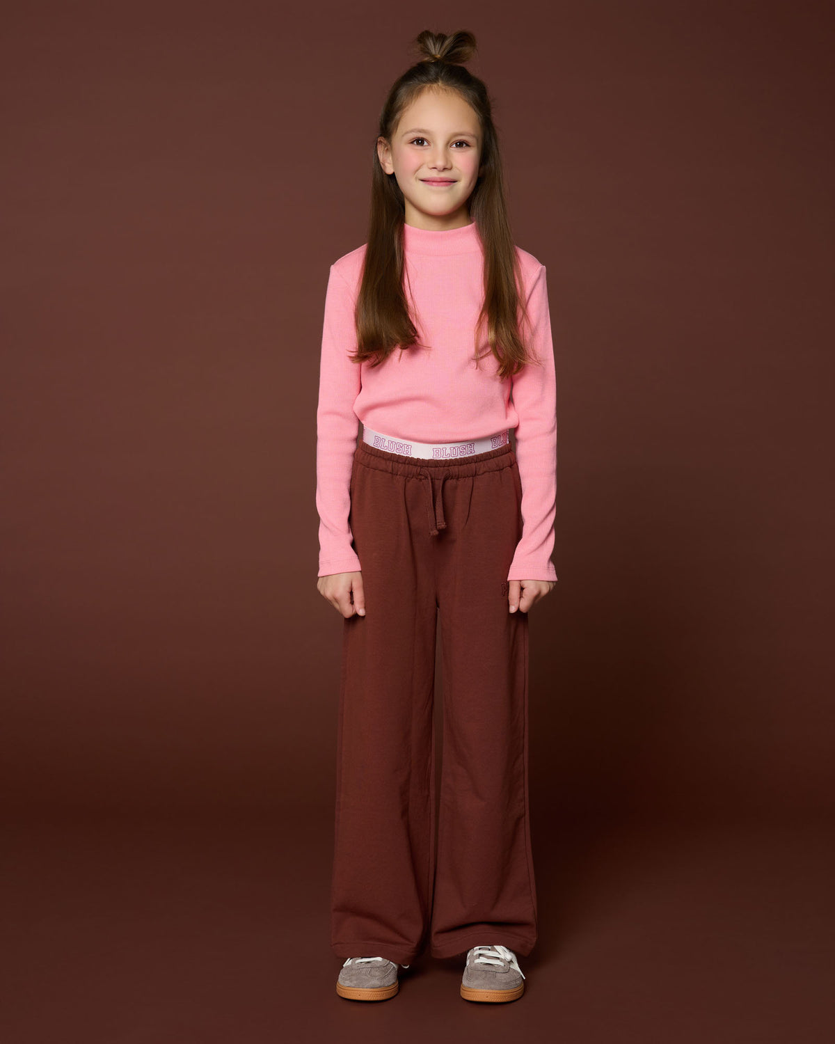 Wide Leg Pants | Brown, Petit Blush