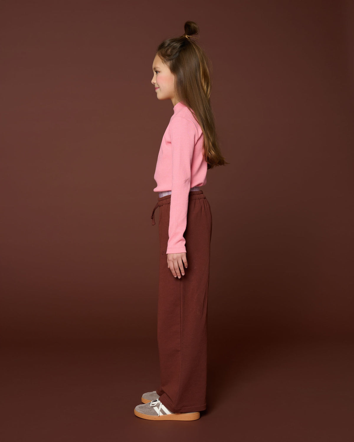 Wide Leg Pants | Brown, Petit Blush