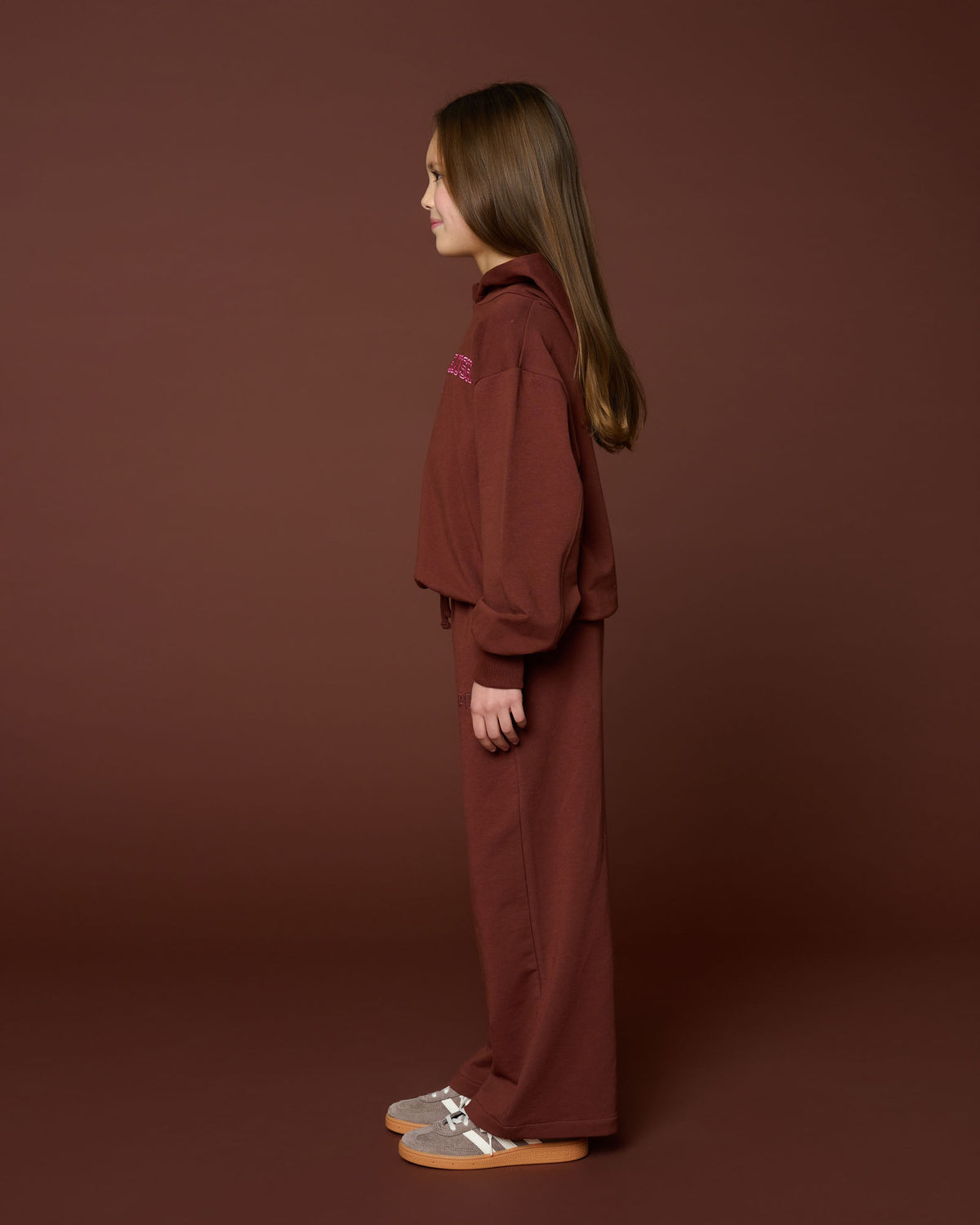 Wide Leg Pants | Brown, Petit Blush