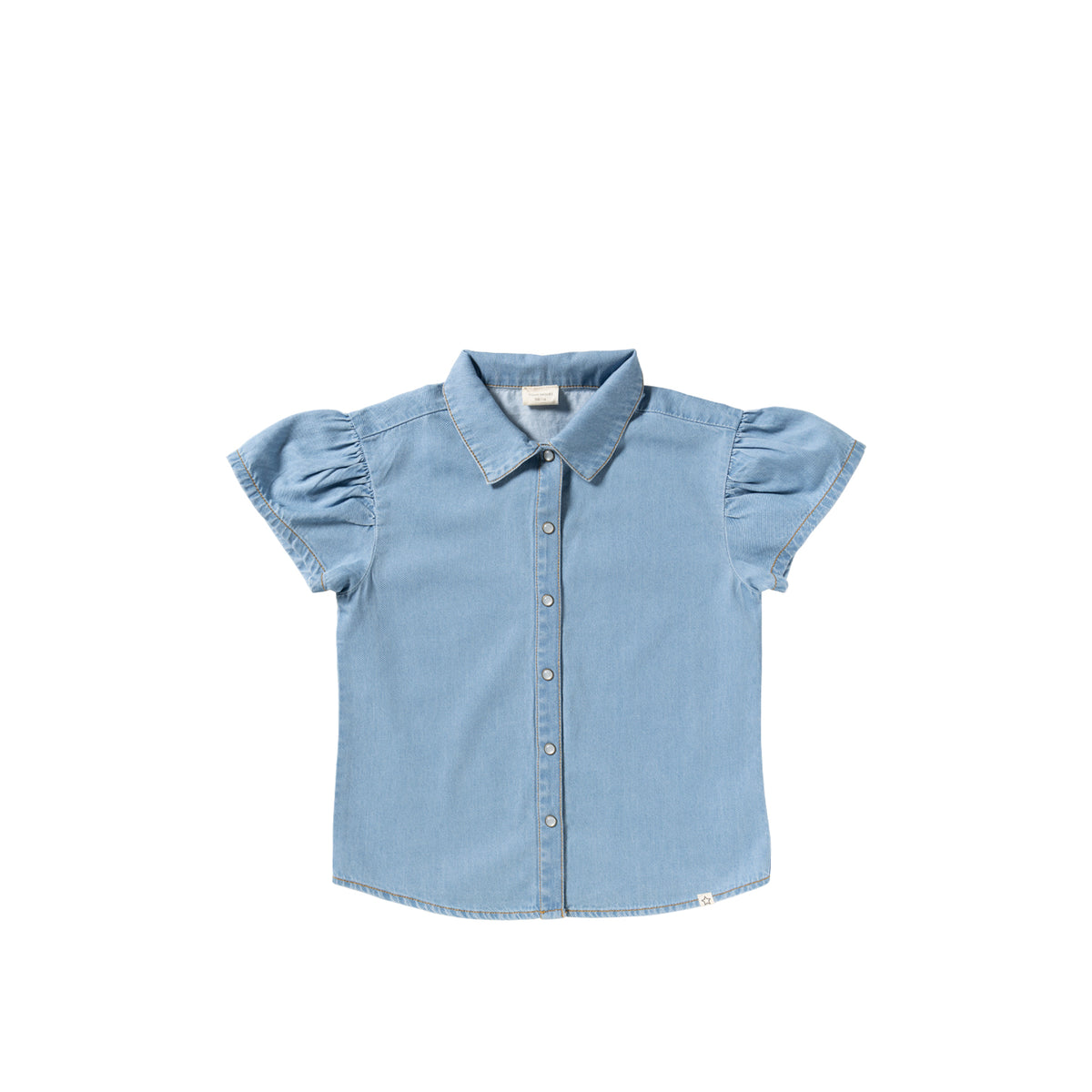 Cotton Denim Ruffle Blouse, Your Wishes