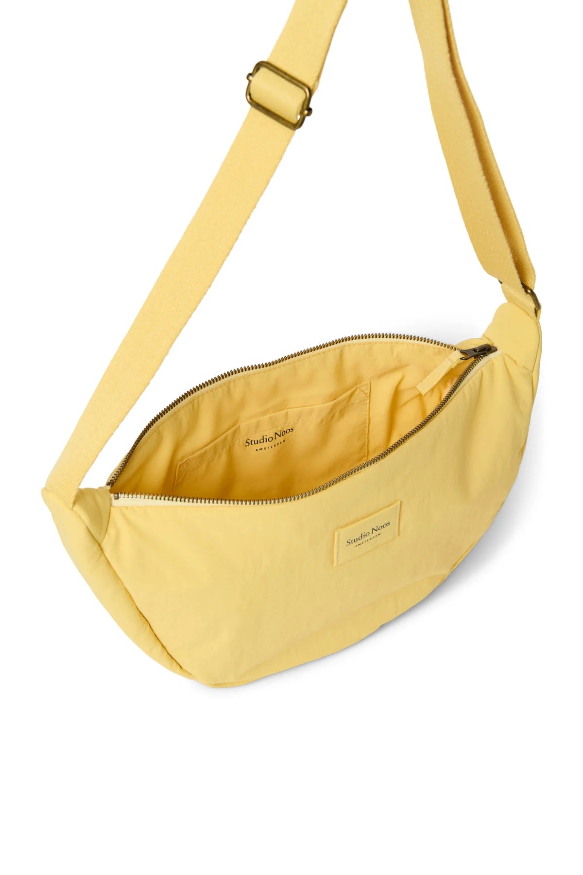 Butter Yellow Textured Puffy Adult Fanny Pack , Studio Noos