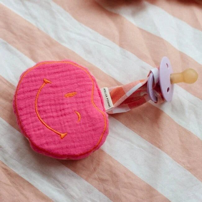 Speendoekje smiley – Blowy bubblegum, Atelier Pomme