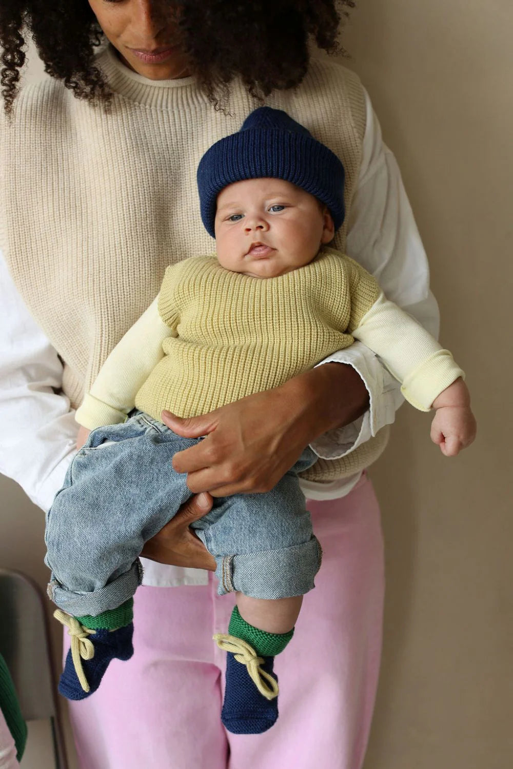 Booties Blue/grass, Hvid
