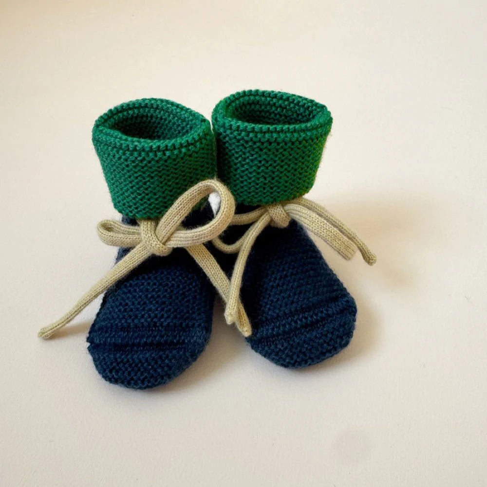 Booties Blue/grass, Hvid