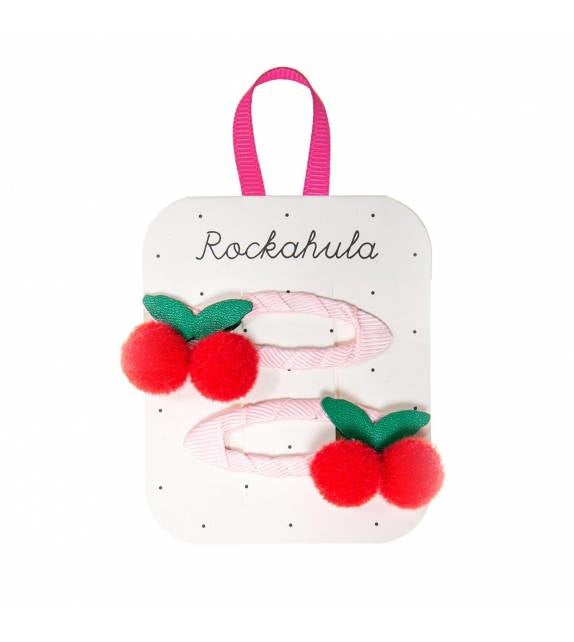 Sweet cherry pompom clips, Rockahula Hedgehog & Deer