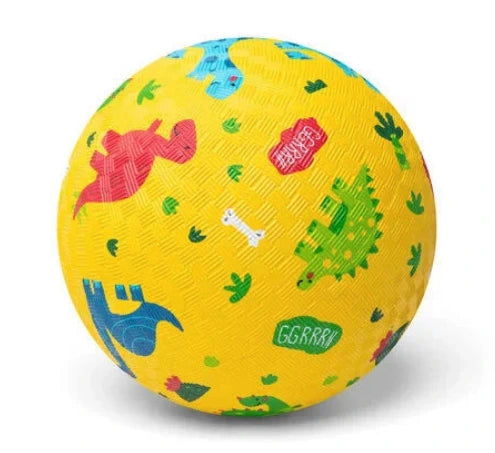 Rubber bal Dino's Geel - 18 cm, Little L