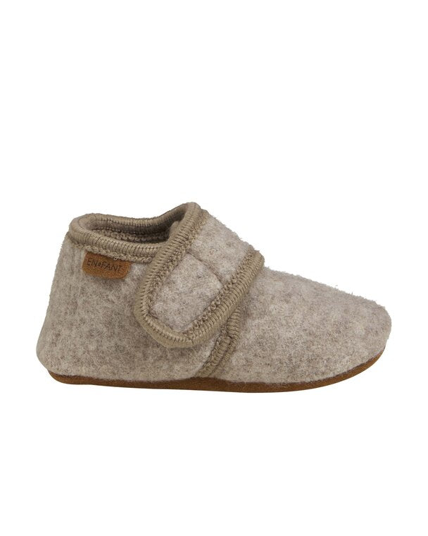 Baby wool slippers Sand Melange, Enfant