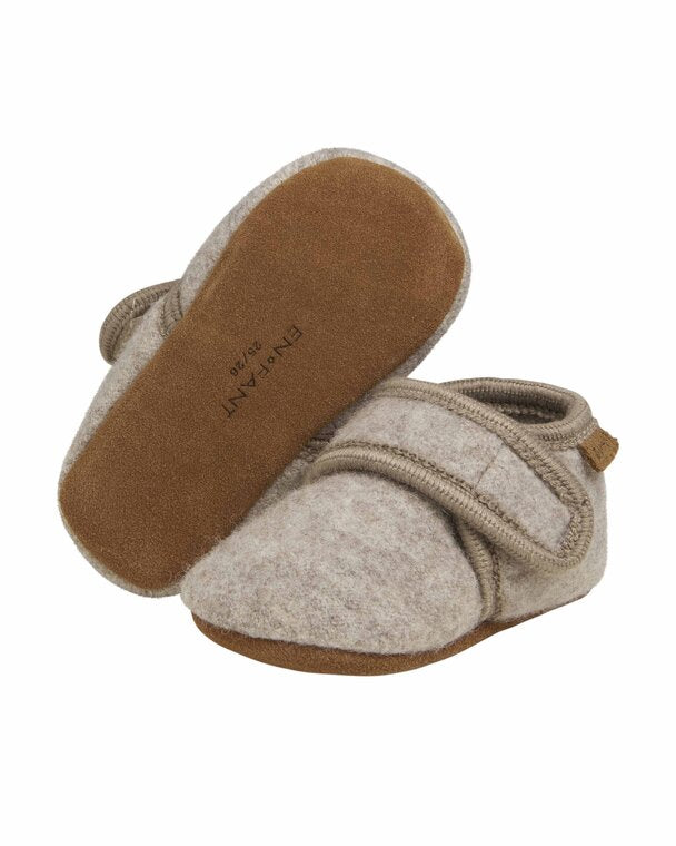 Baby wool slippers Sand Melange, Enfant