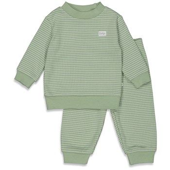 Wafel Pyjama Groen melange, Feetje