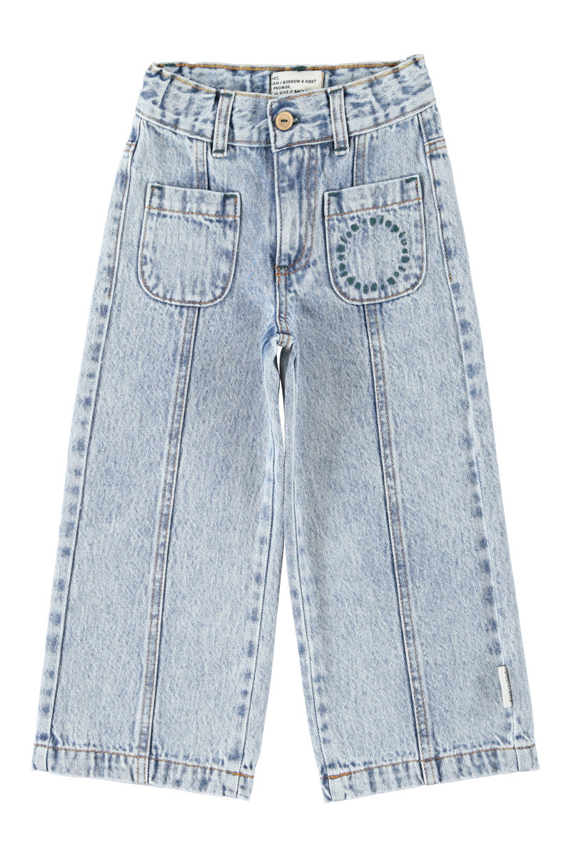Flare trousers | fadded light blue denim, Piupiuchick