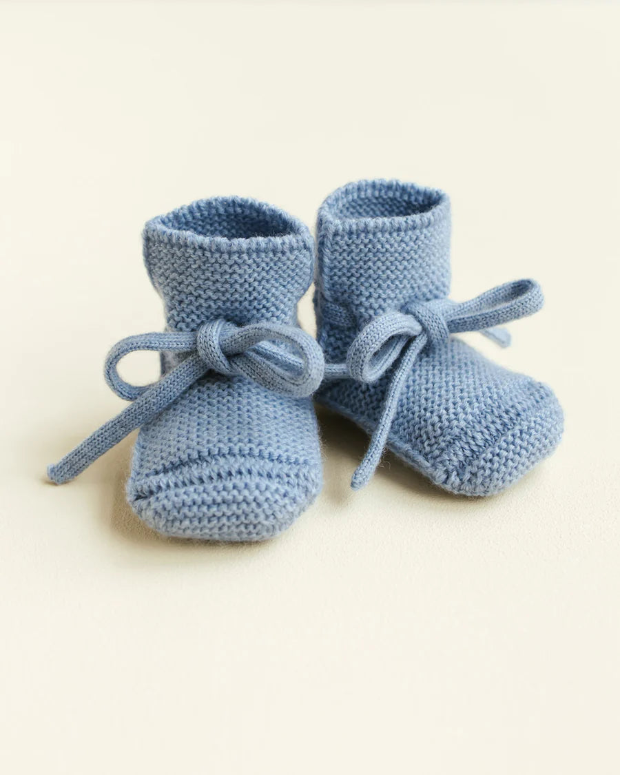 Booties light blue, hvid