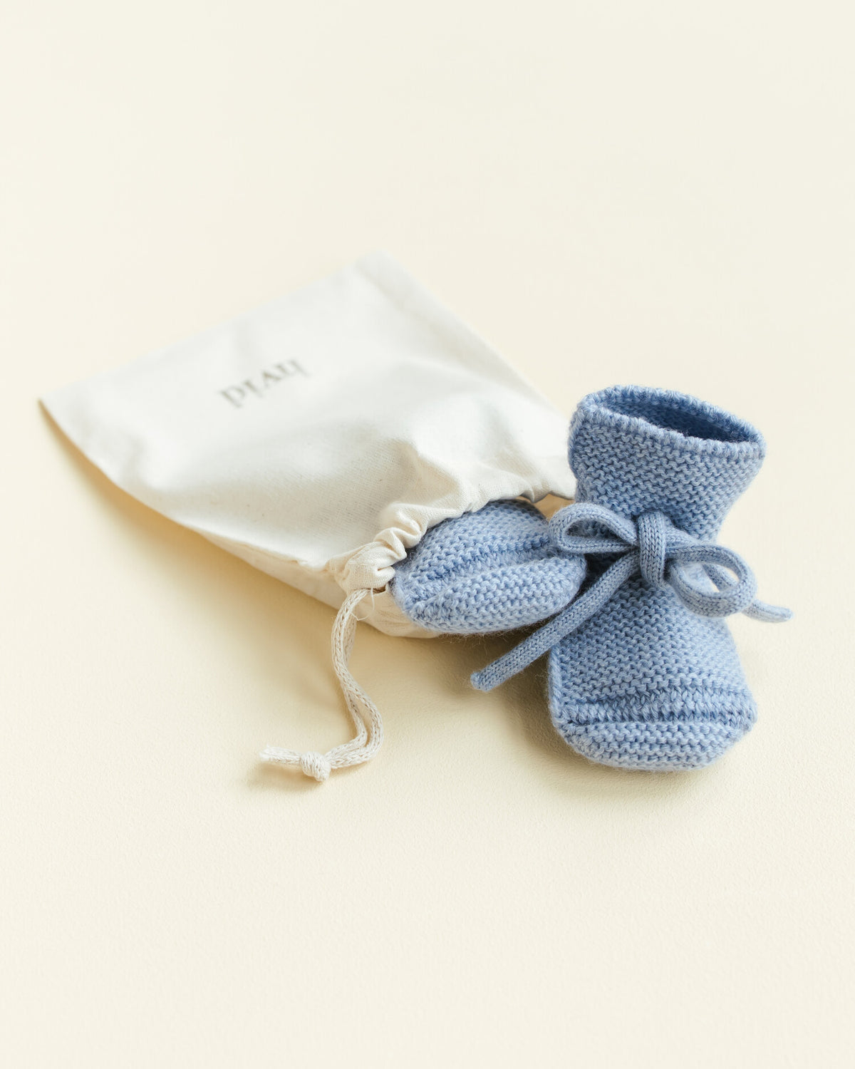 Booties light blue, hvid