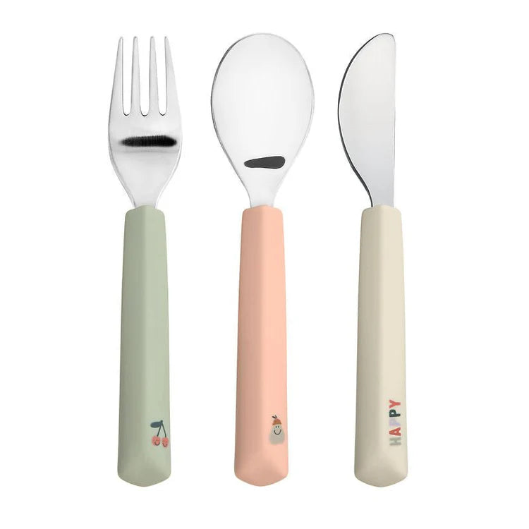 Cutlery Happy fruits Cherry set van 3, Lässig