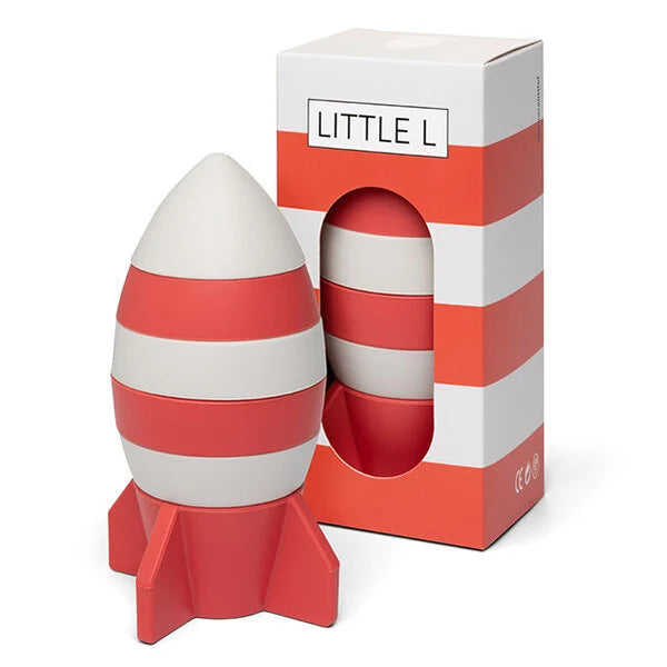 Stapeltoren Raket - Rood en Wit, Little L