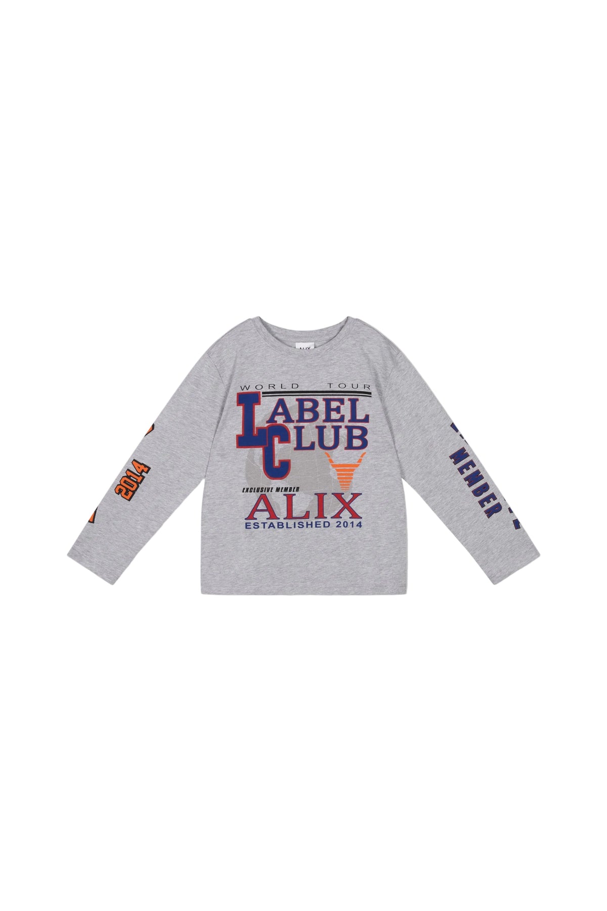 Fancy artwork longsleeve light grey melange, Alix The Label