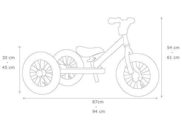 Trybike Vintage Pink 2 in 1 driewieler