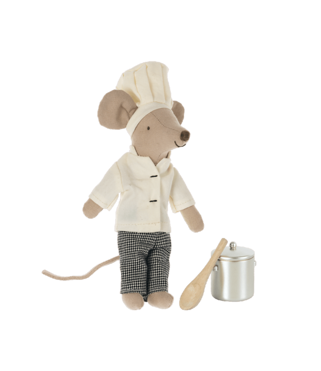 Chef  mouse with soup & Spoon, Maileg