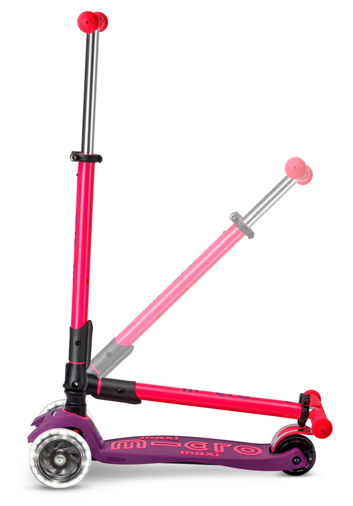 Maxi Micro Deluxe Foldable Led,neon roze paars MMD228, Microstep