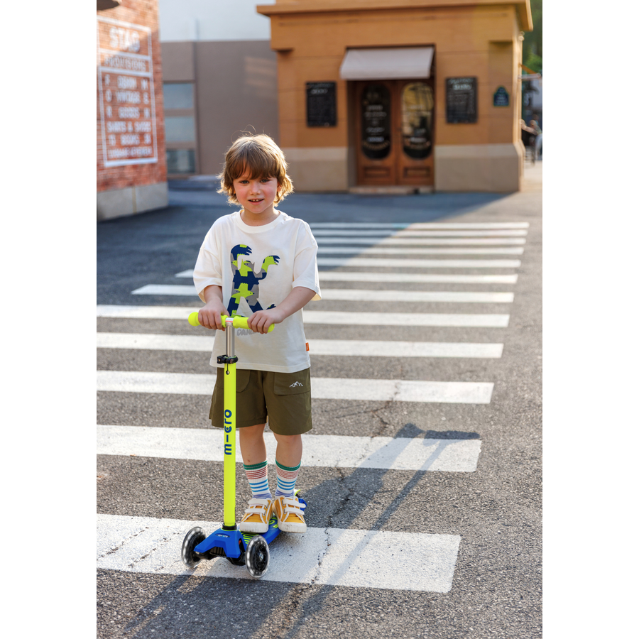 Maxi Micro step Deluxe LED  blauw geel neon MMD234, Microstep