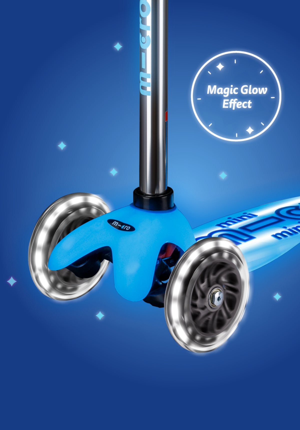 Mini Micro step Deluxe Glow Plus LED Artic Blauw MMD211, Microstep