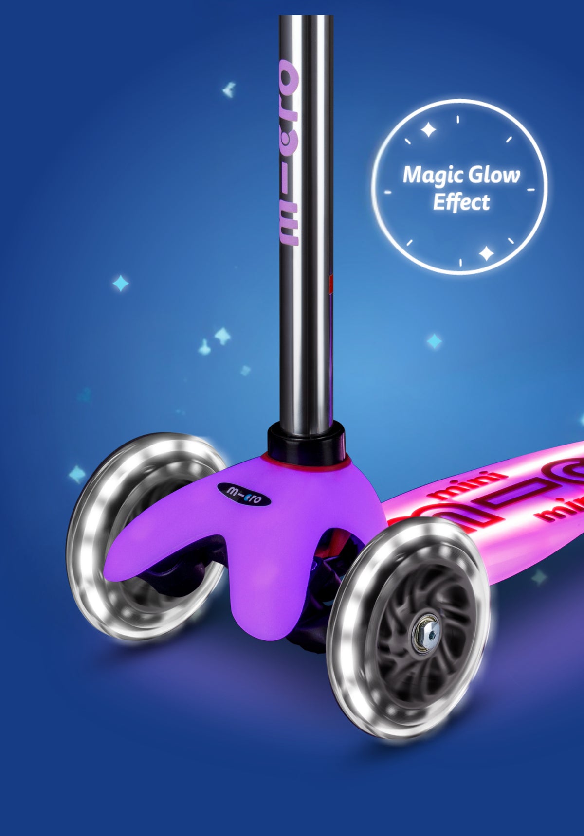 Mini Micro step Deluxe Glow Plus LED Frosty Roze MMD213, Microstep