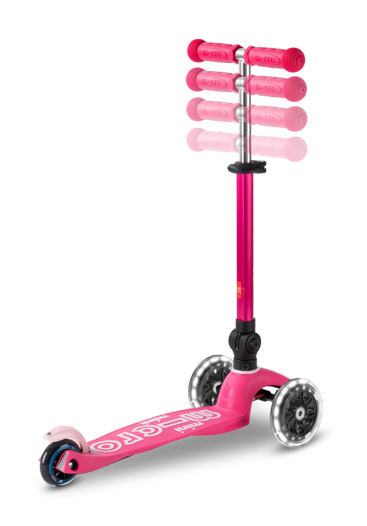 Mini Micro step Deluxe inklapbaar LED Roze MMD197, Microstep