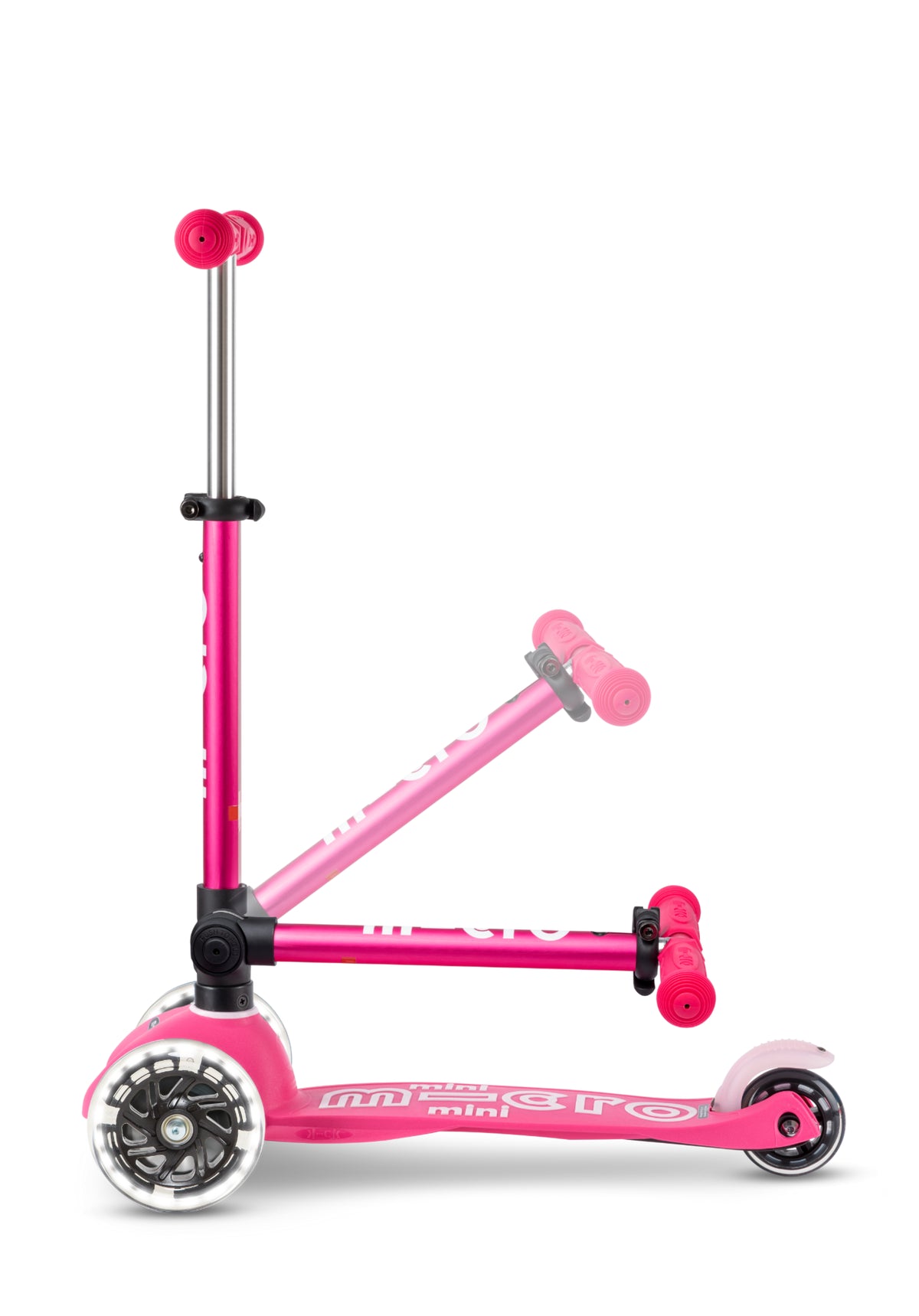 Mini Micro step Deluxe inklapbaar LED Roze MMD197, Microstep
