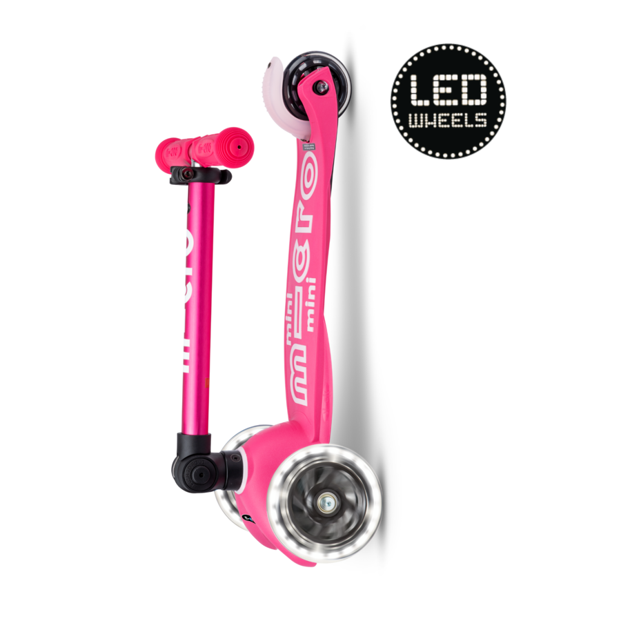 Mini Micro step Deluxe inklapbaar LED Roze MMD197, Microstep