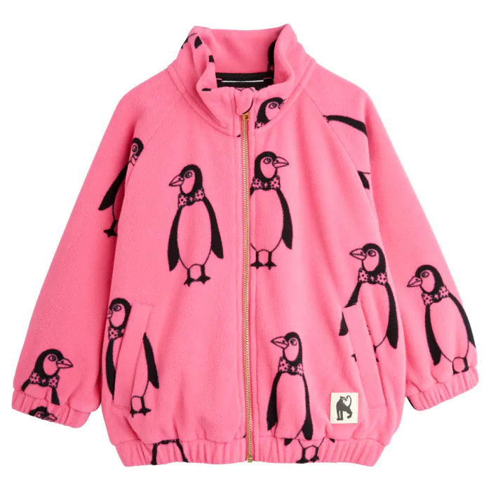 Penguin aop fleece jacket, Mini Rodini