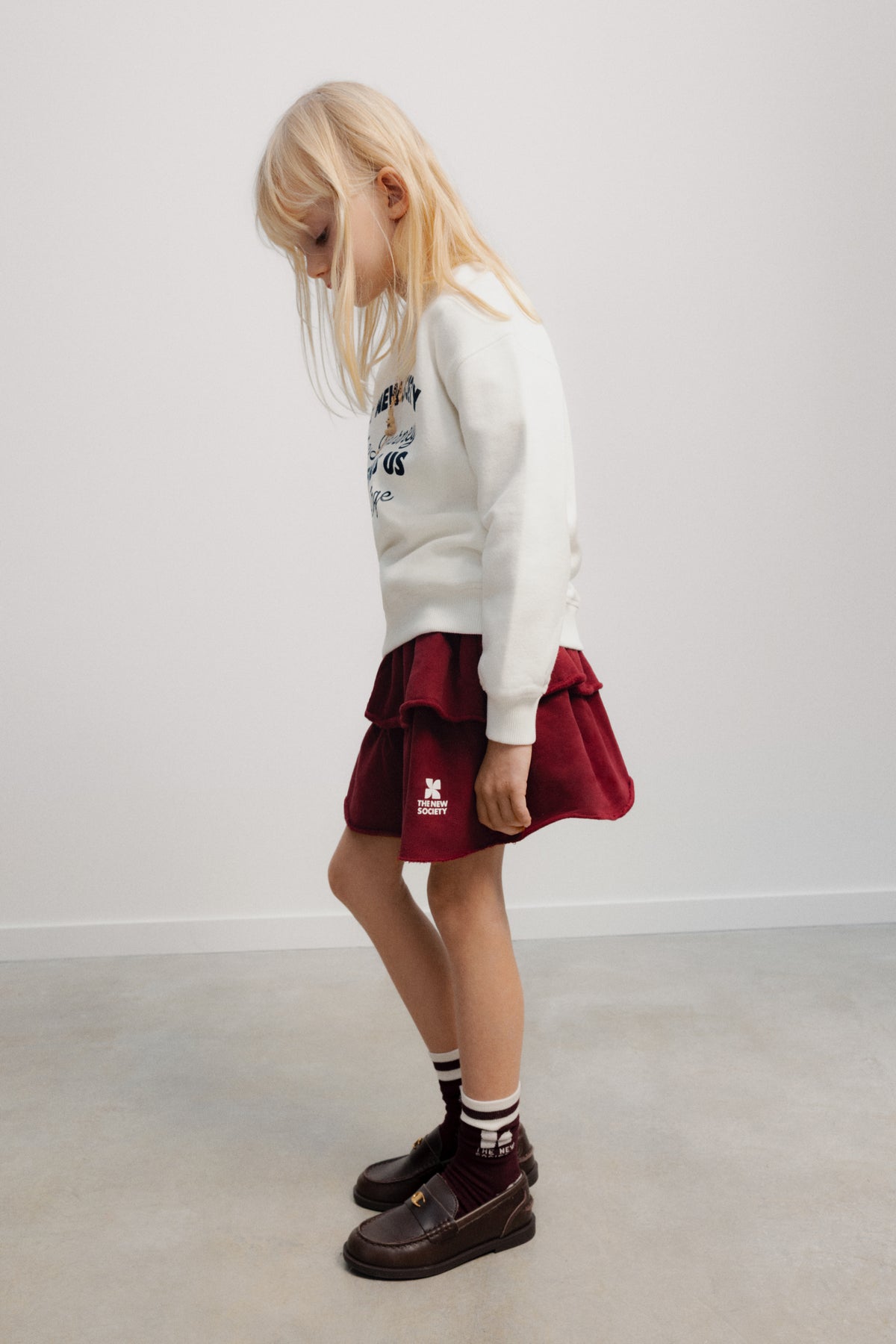 TNS Logo Skirt Rumba Red, The New Society