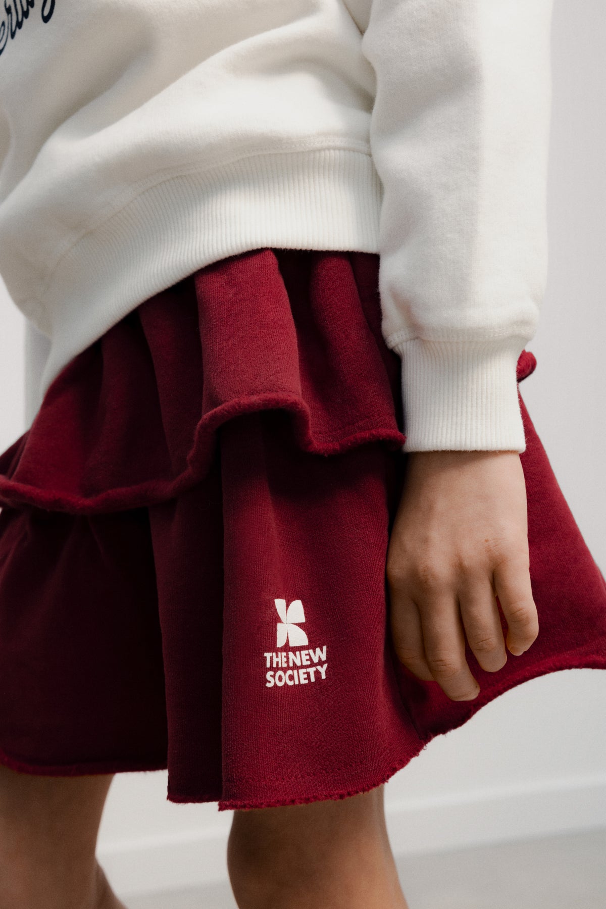 TNS Logo Skirt Rumba Red, The New Society