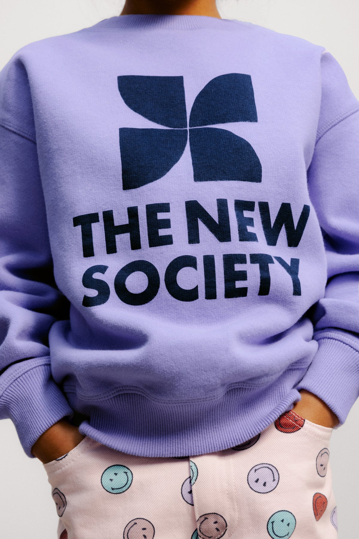 TNS Logo Sweatshirt Violet Tulip, The New Society