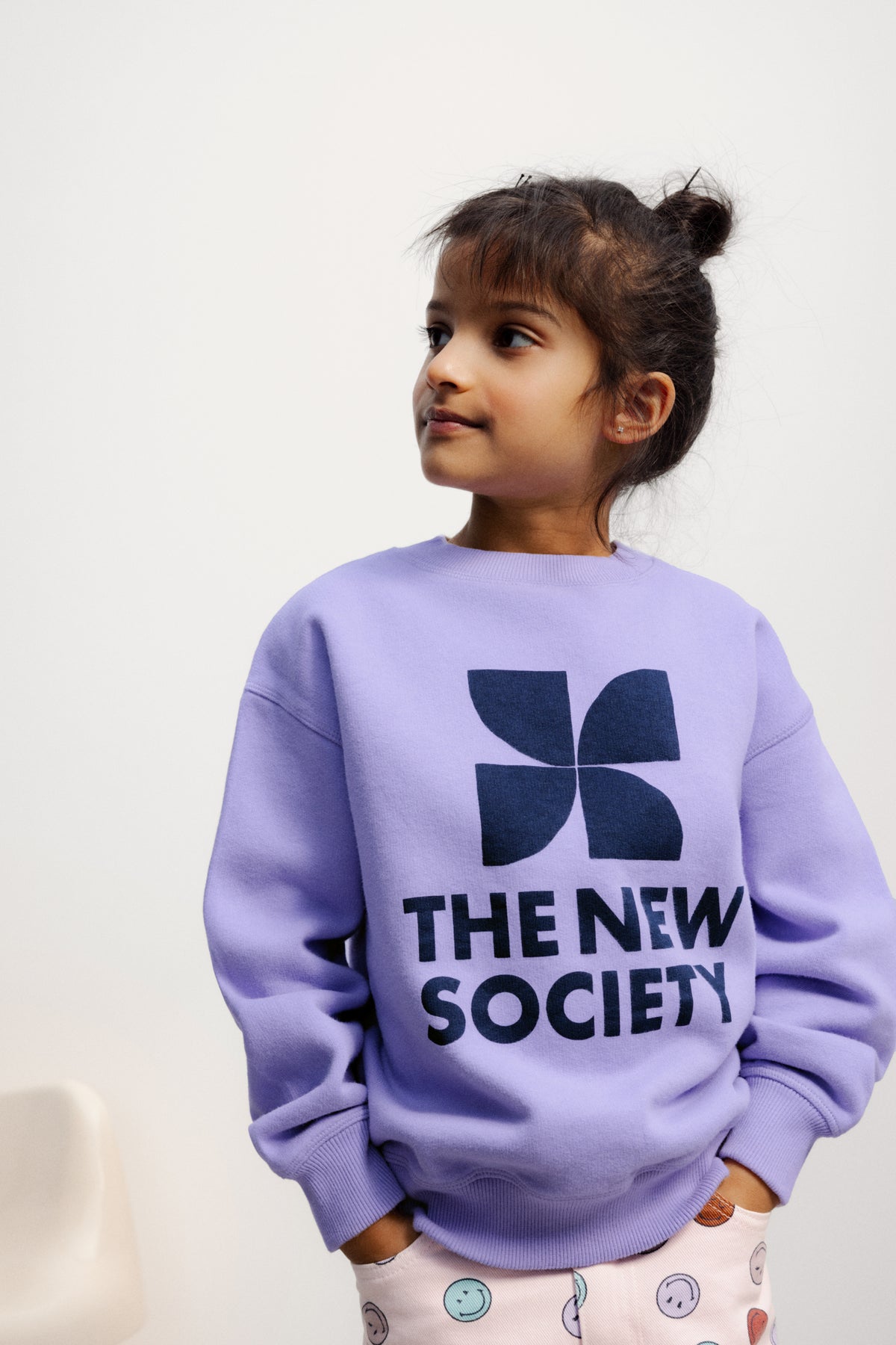 TNS Logo Sweatshirt Violet Tulip, The New Society