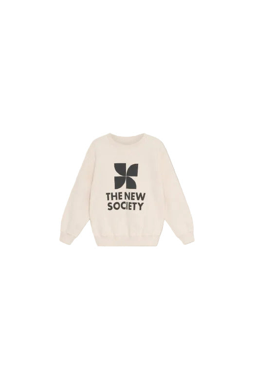 TNS Logo Sweatshirt Whisper White Melange, The New Society