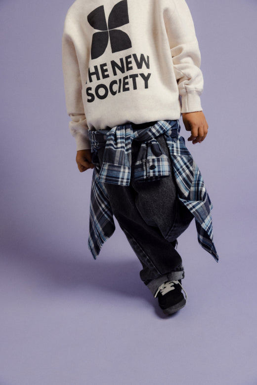 TNS Logo Sweatshirt Whisper White Melange, The New Society