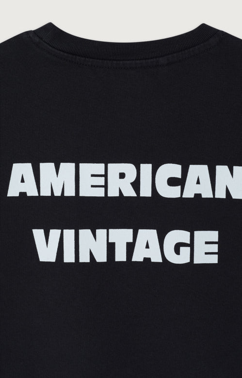 T- shirt fizvalley Noir, American Vintage