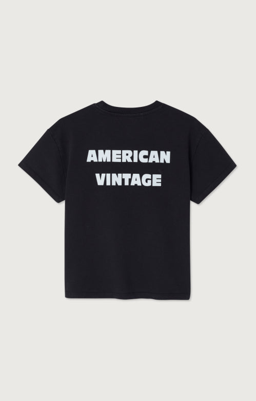 T- shirt fizvalley Noir, American Vintage
