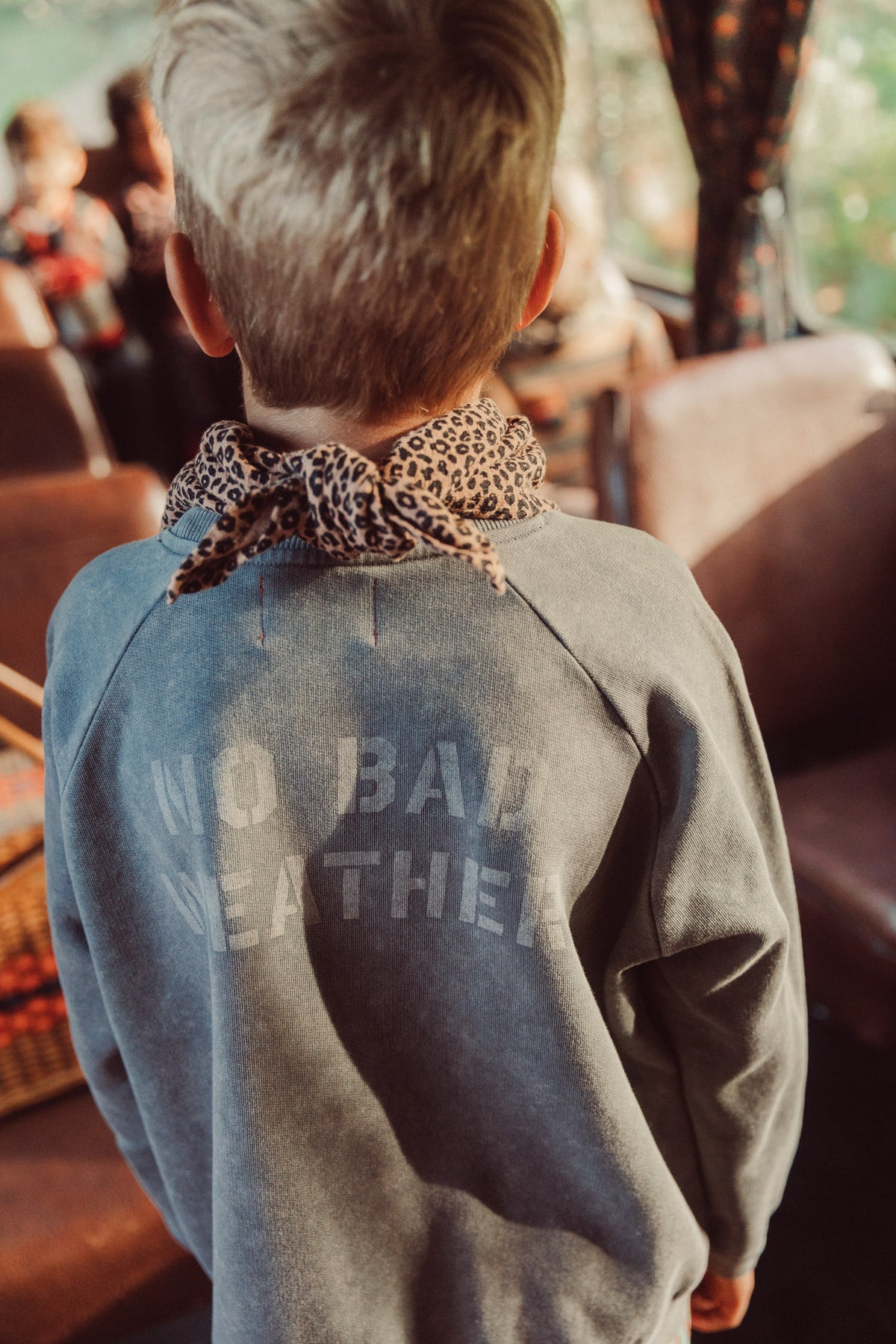 Sweatshirt | grey with sun & cloud print, Piupiuchick