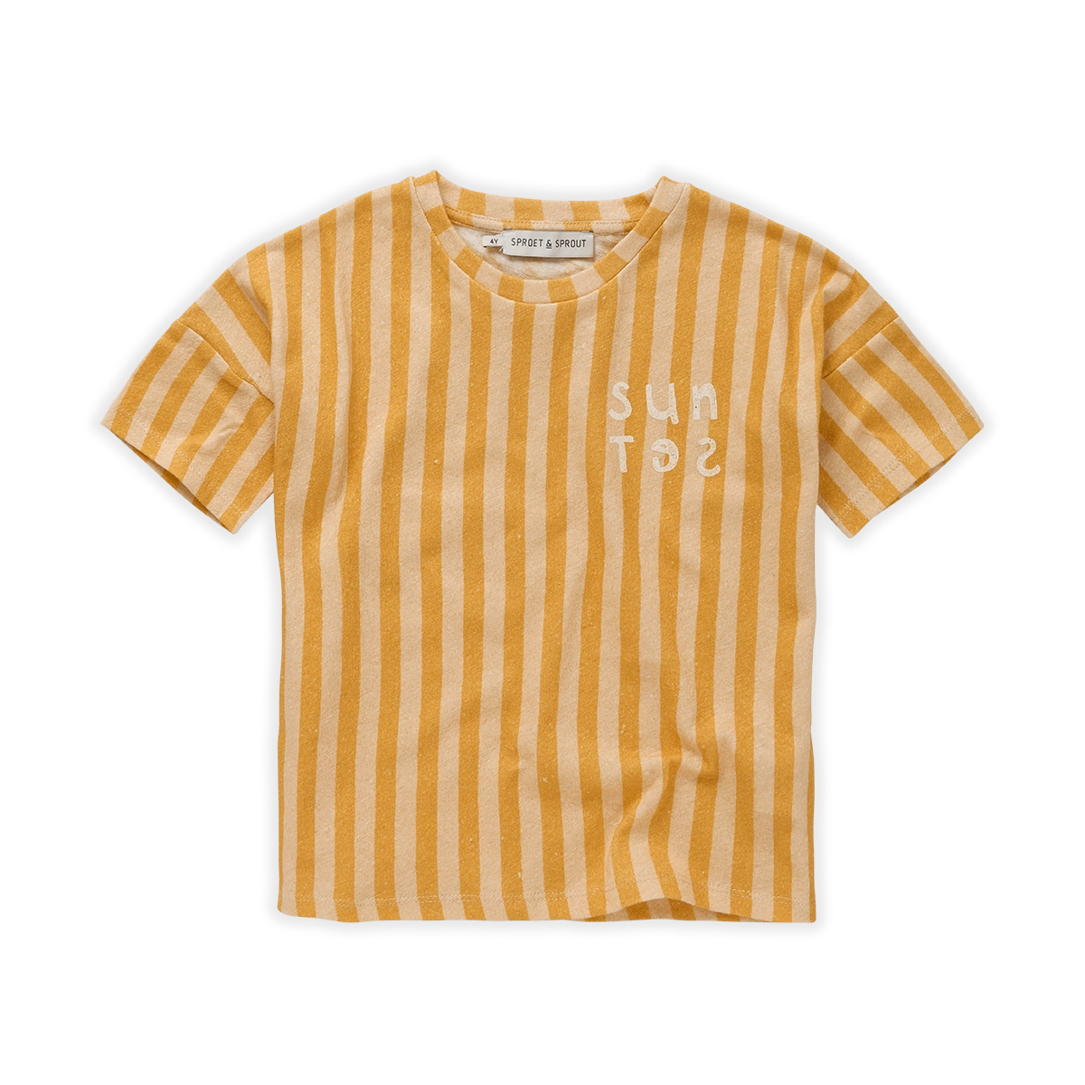 T-shirt linen stripes sunset, Sproet & Sprout