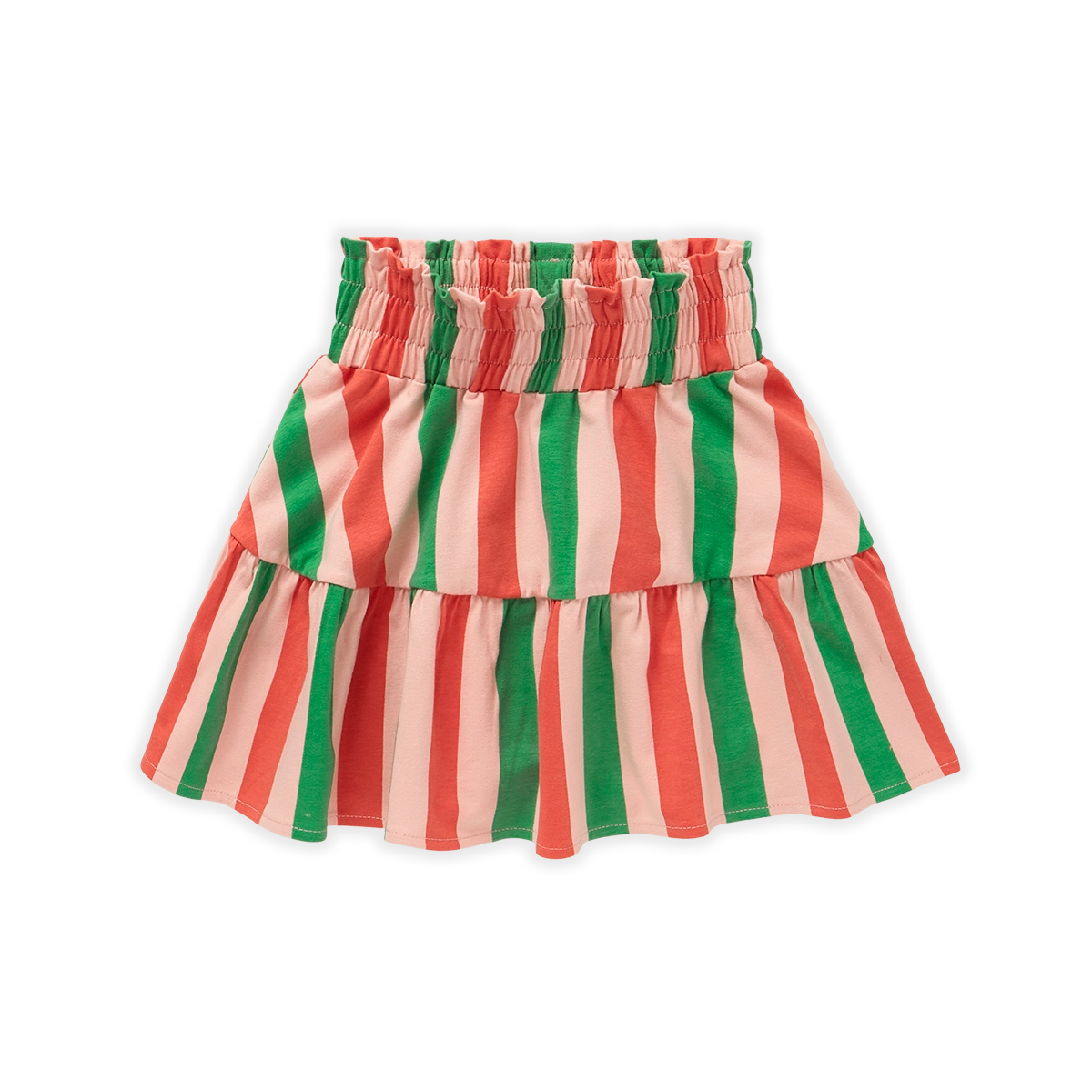 Skirt ruffle stripe coral, Sproet & Sprout