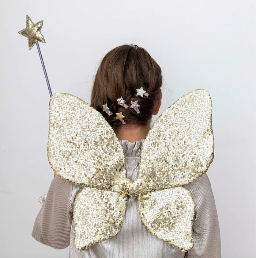 Sparkle sequin wings gold, Mimi & Lula.