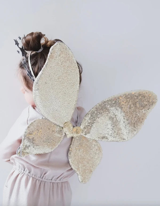 Sparkle sequin wings gold, Mimi & Lula.