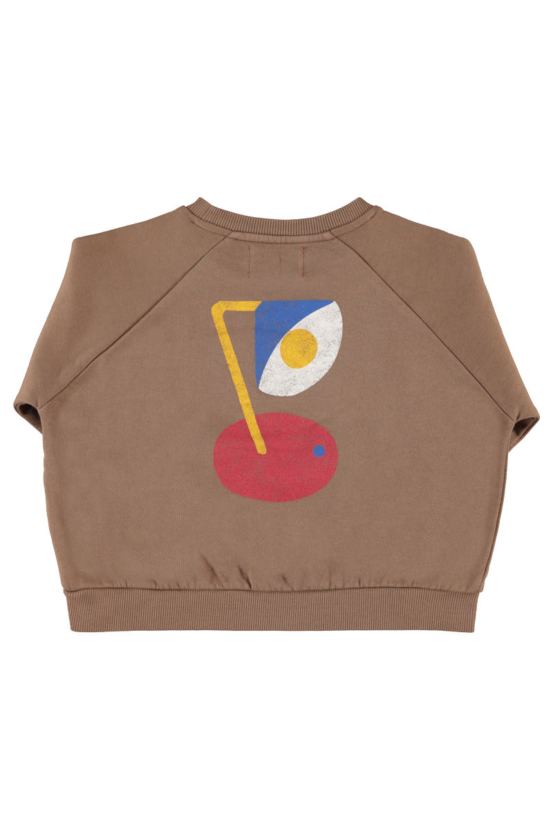 Sweatshirt | brown with "captain" print, Piupiuchick