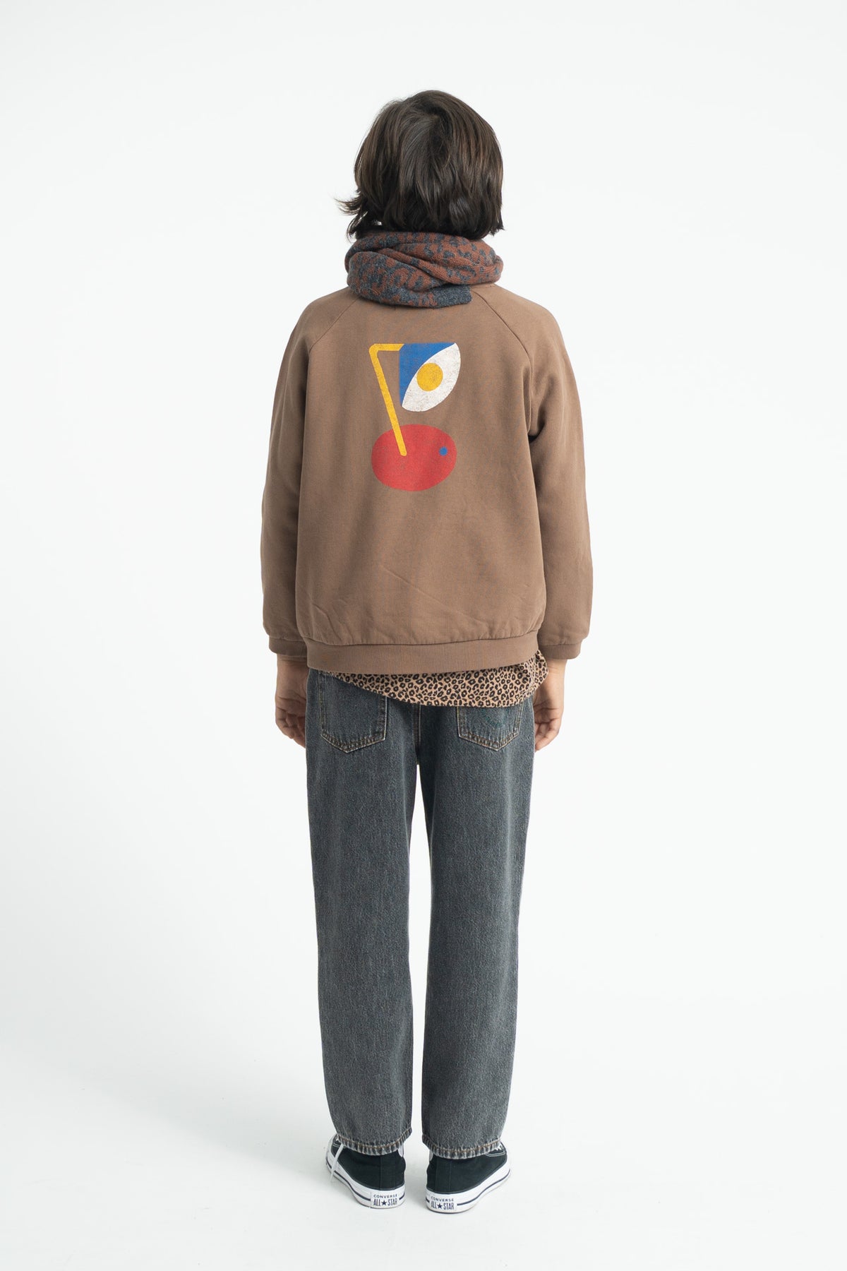 Sweatshirt | brown with "captain" print, Piupiuchick