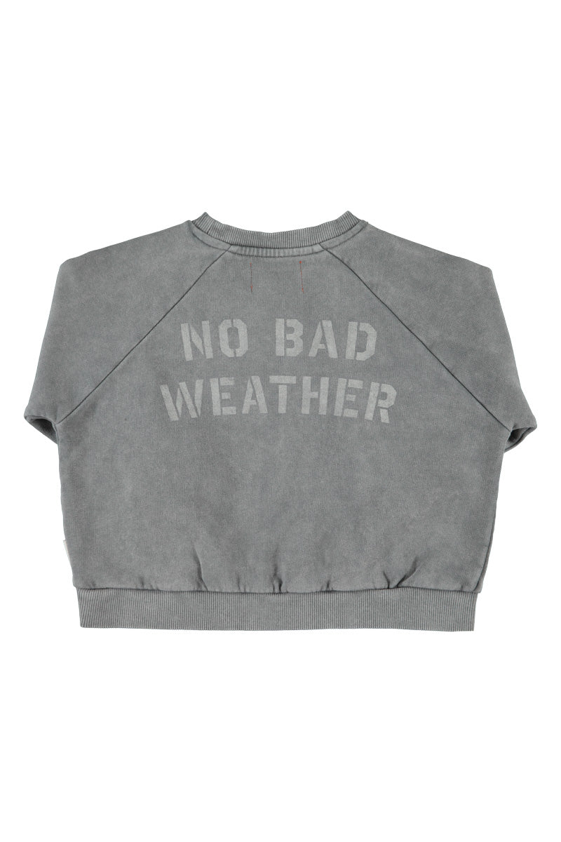 Sweatshirt | grey with sun & cloud print, Piupiuchick
